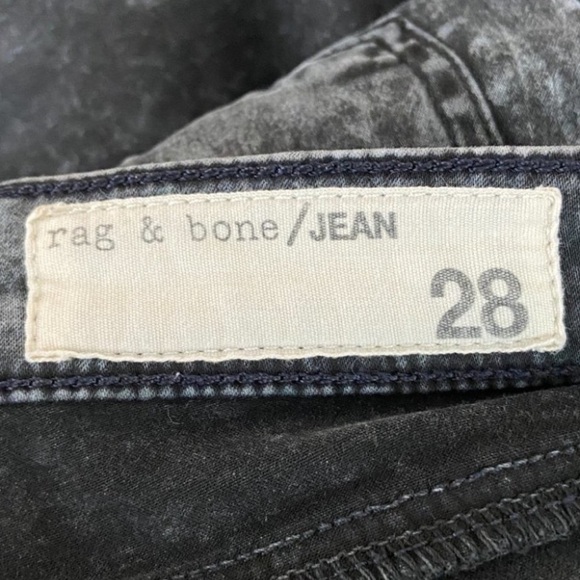Rag & Bone The Legging Skinny Jeans in Rosebowl Black Size 28, Worn 2x - Picture 9 of 12